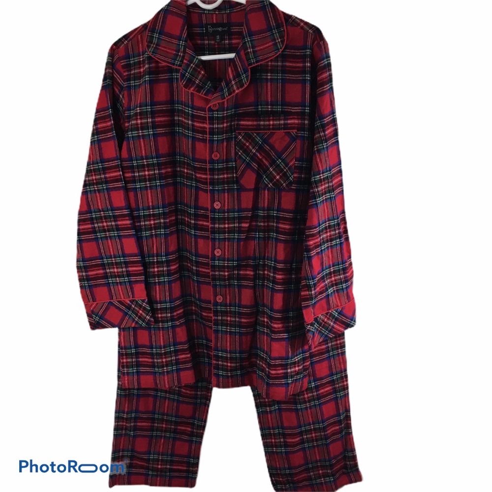 Pajamagram Mens Red Plaid Pajamas Sz S